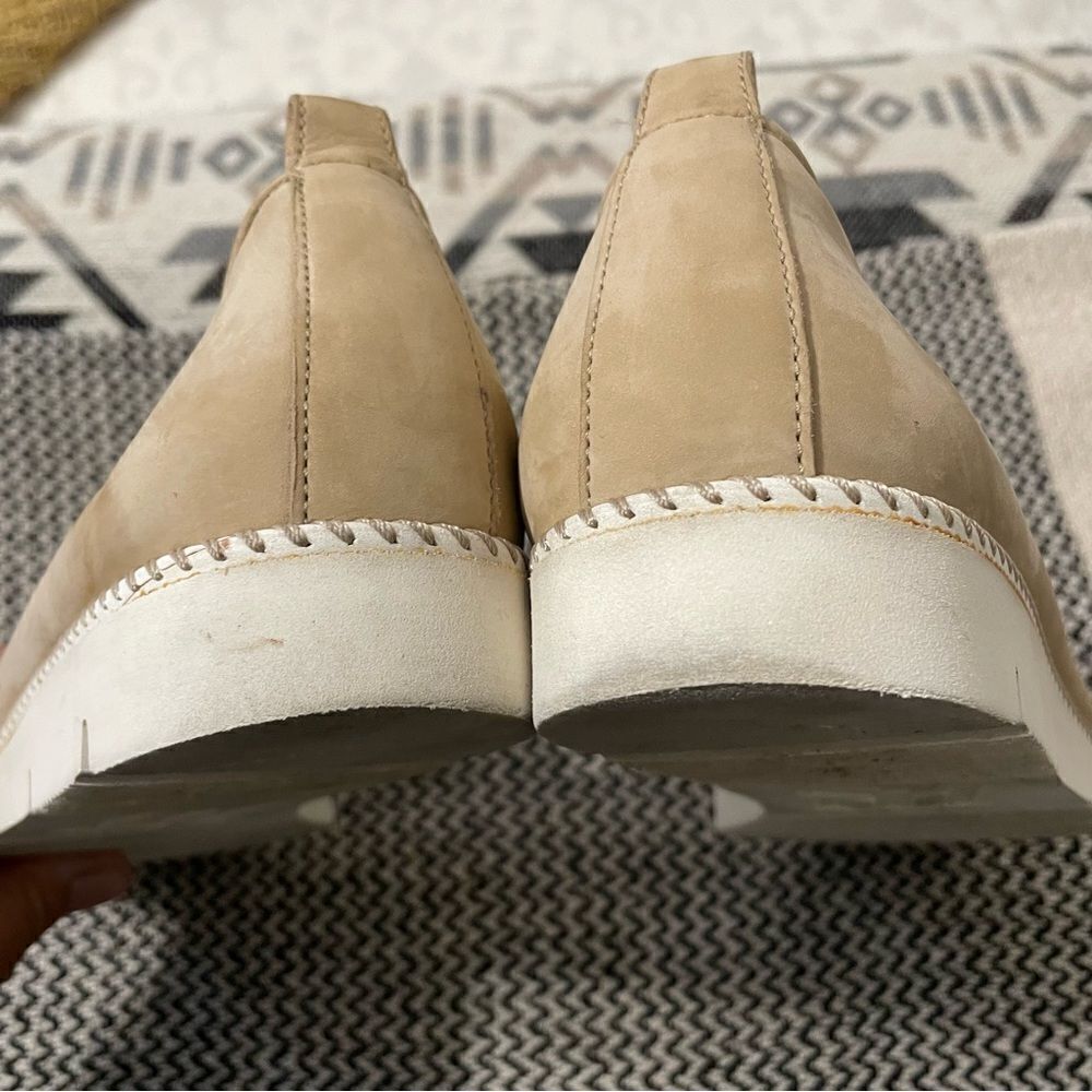 Paul Green Daniella Beige Suede/Patent Leather Cap Toe Slip On Shoes Sz-7(9-9.5) - Picture 9 of 9